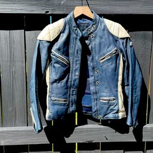 Vintage Polo Motorrad Jacket: cafe-racer retro leather motorcycle jacket